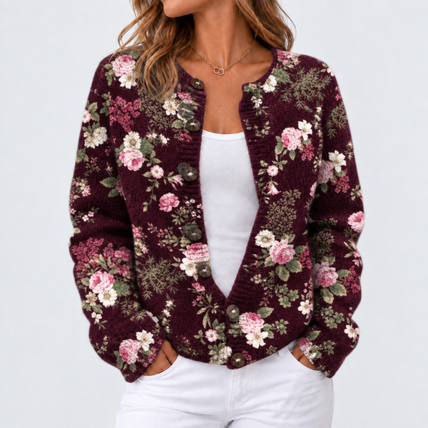 Juna – Blumenmuster-Cardigan mit Komfort