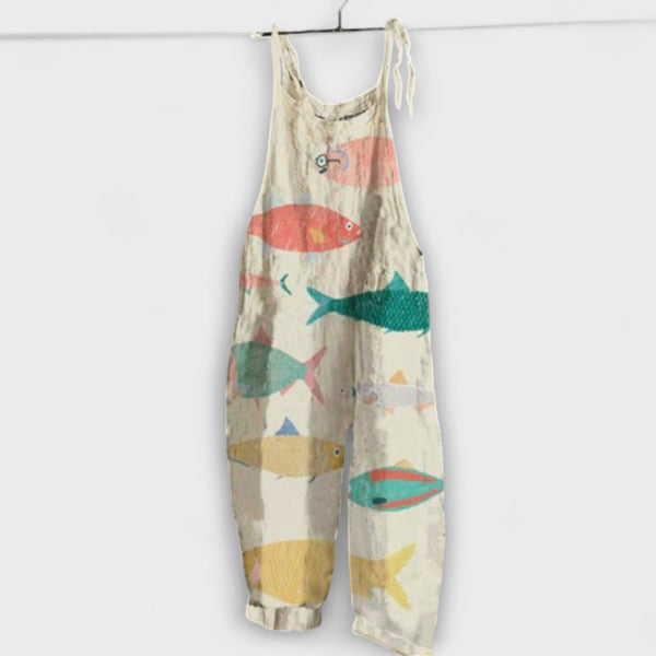 Ashley - Mehrfarbiger Vintage Jumpsuit