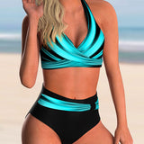 Liliana - Bikini-Set mit Kreuz-Ausschnitt und Print