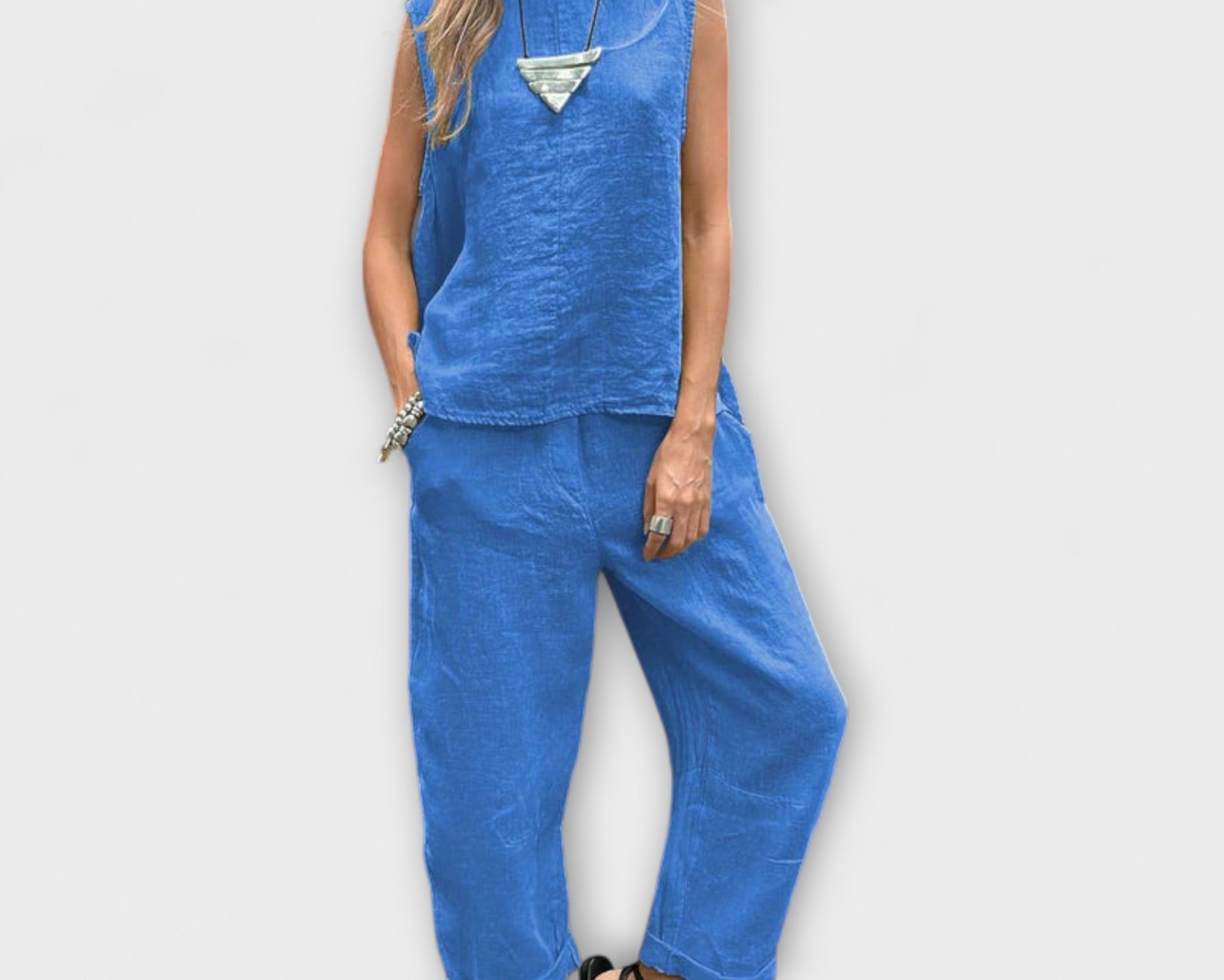 Jennifer - EntspanntesBaumwolle-Leinen Outfit