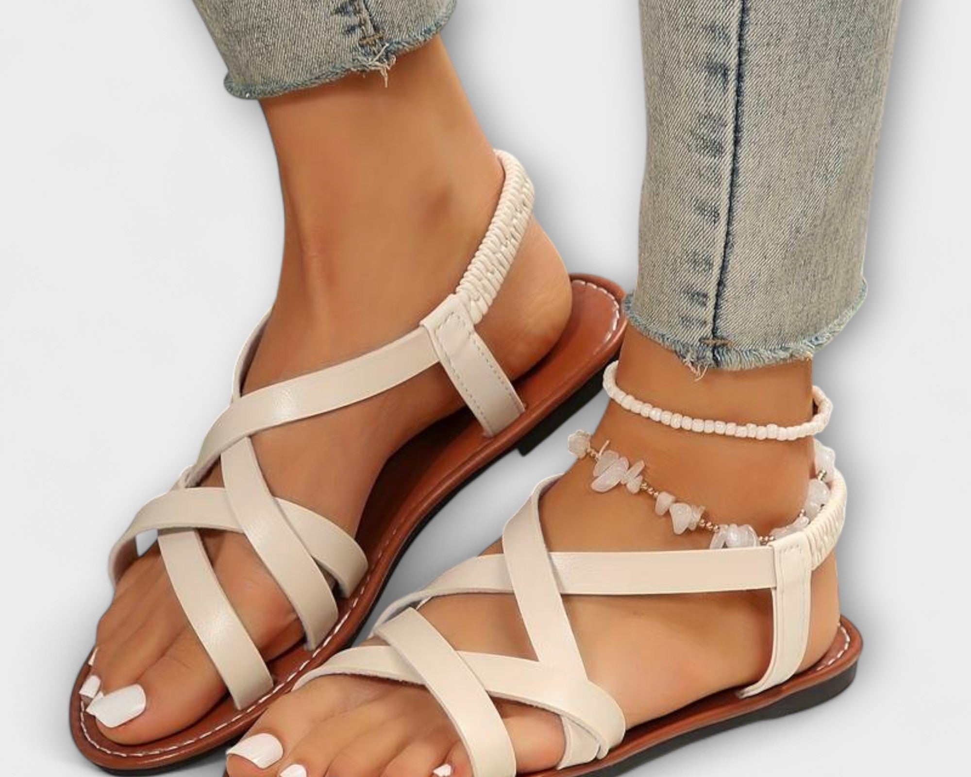 Deborah - Damen Sandalen mit leichtem Kreuzverschluss