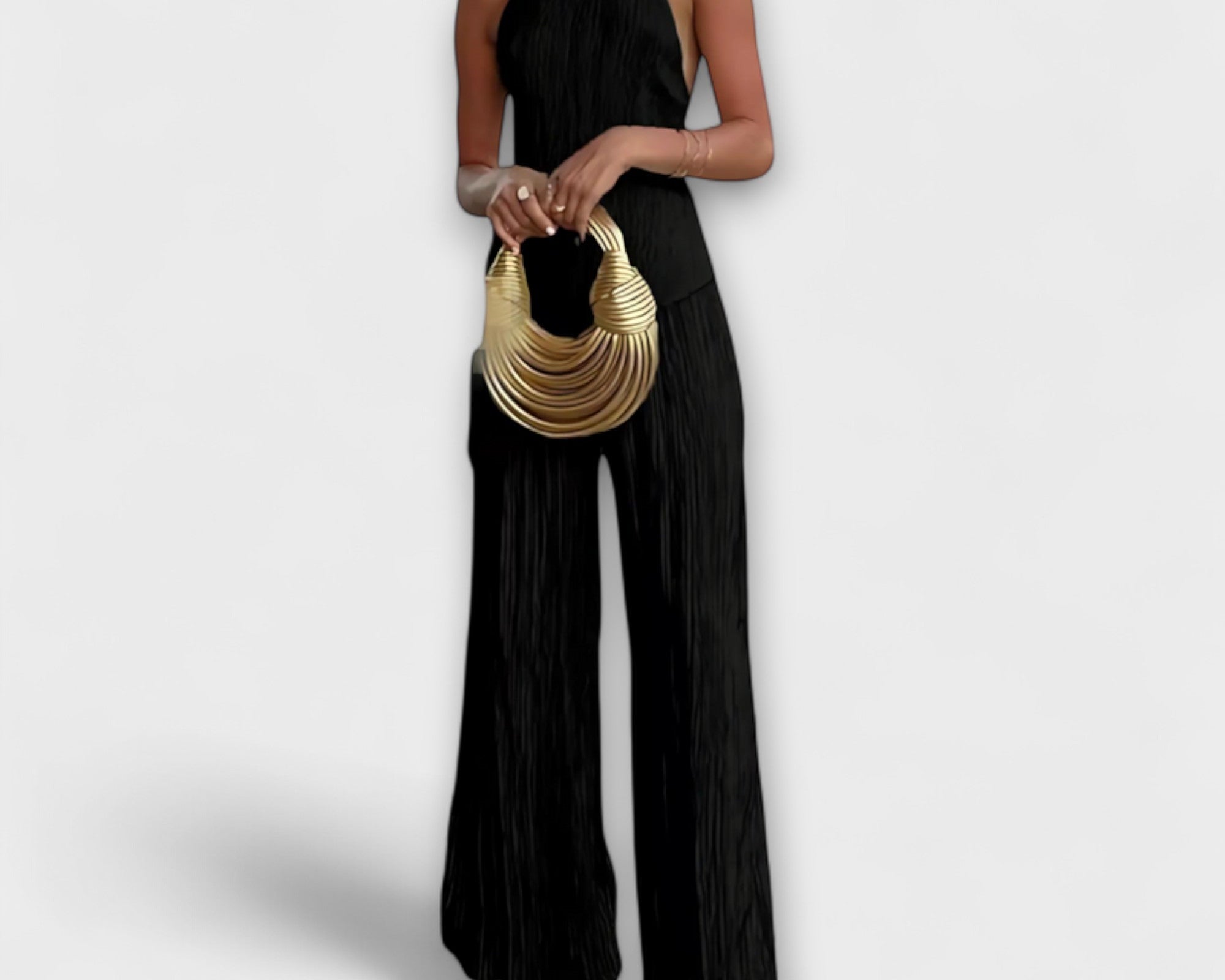 Pilarica - Elegantes plissiertes asymmetrisches Set