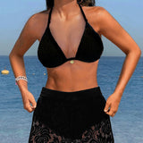 Laluna® | Elegantes einfarbiges Spitzen-Bikiniset