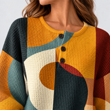 Léa - Pullover aus strukturiertem Material mit geometrischen Mustern