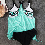 Augustus - Unifarbener Tankini mit Leopardenmuster