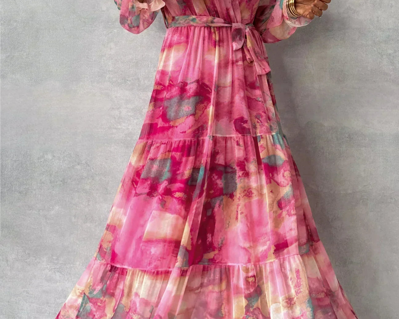 Luísa - Blumenkleid zum Wickeln