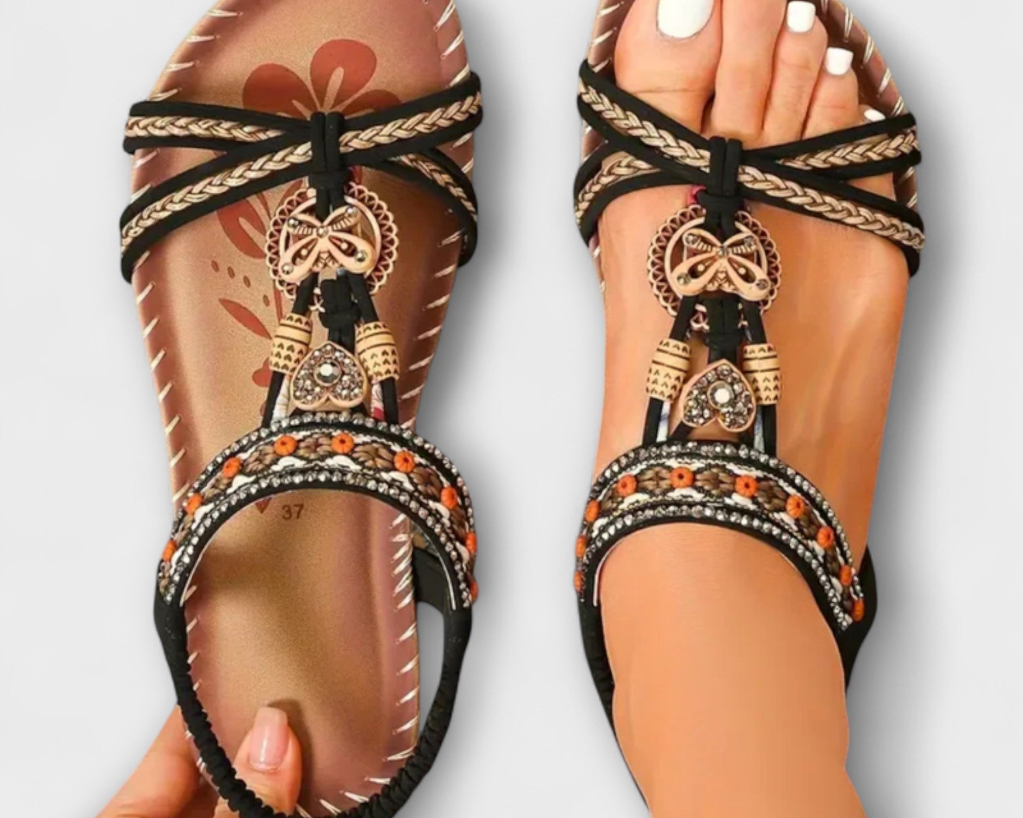 Claudia - Orthopädische Ibiza inspirierte Sandalen