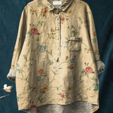 Petra | Lässiges Damen-T-Shirt im Vintage-Stil mit Blumenmuster