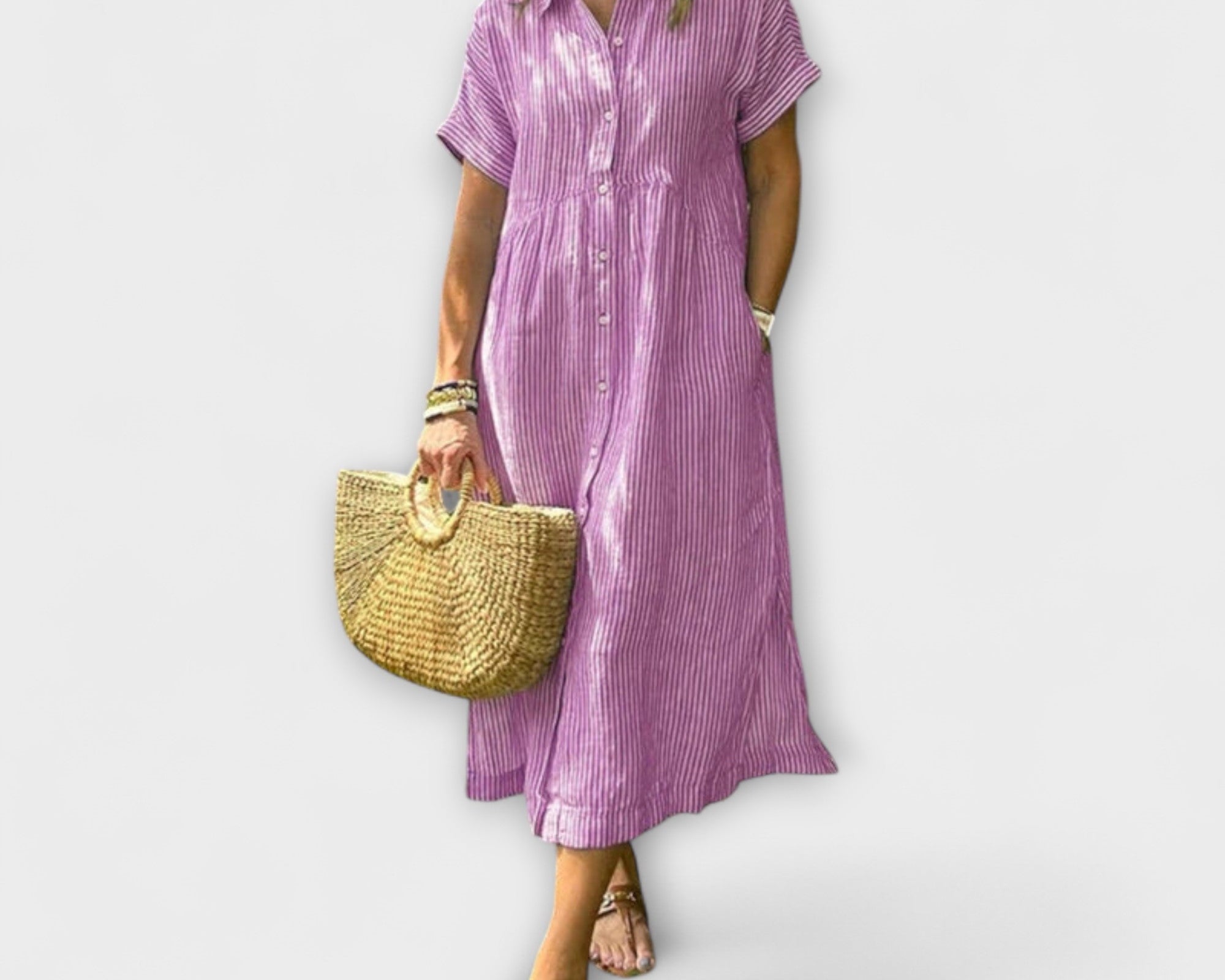 Anorea - Gestreiftes Kleid