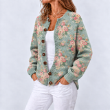 Liv – Warmer Cardigan mit Blütenprint
