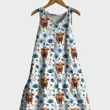 Kleid mit Kuhmuster