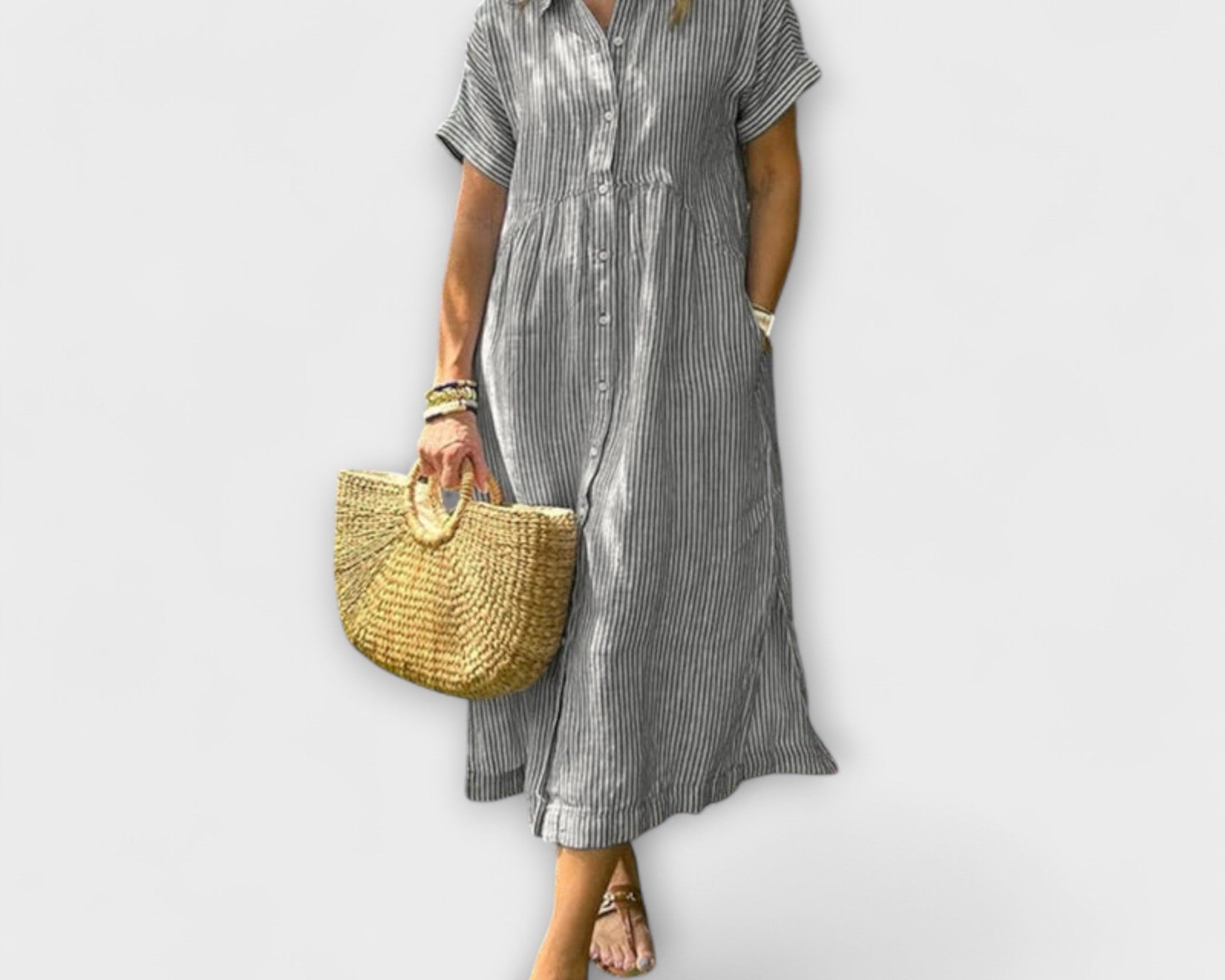 Anorea - Gestreiftes Kleid