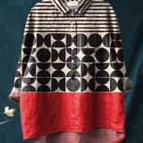 Tanja | Lässige Damenbluse mit geometrischem Muster