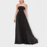 Mireille - Schickes Plissiertes Cutout Fliessendes Maxikleid