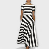 Janell - gestreiftes Maxikleid