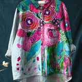 Marlène | Lässiges T-Shirt mit Vintage-Blumenprint