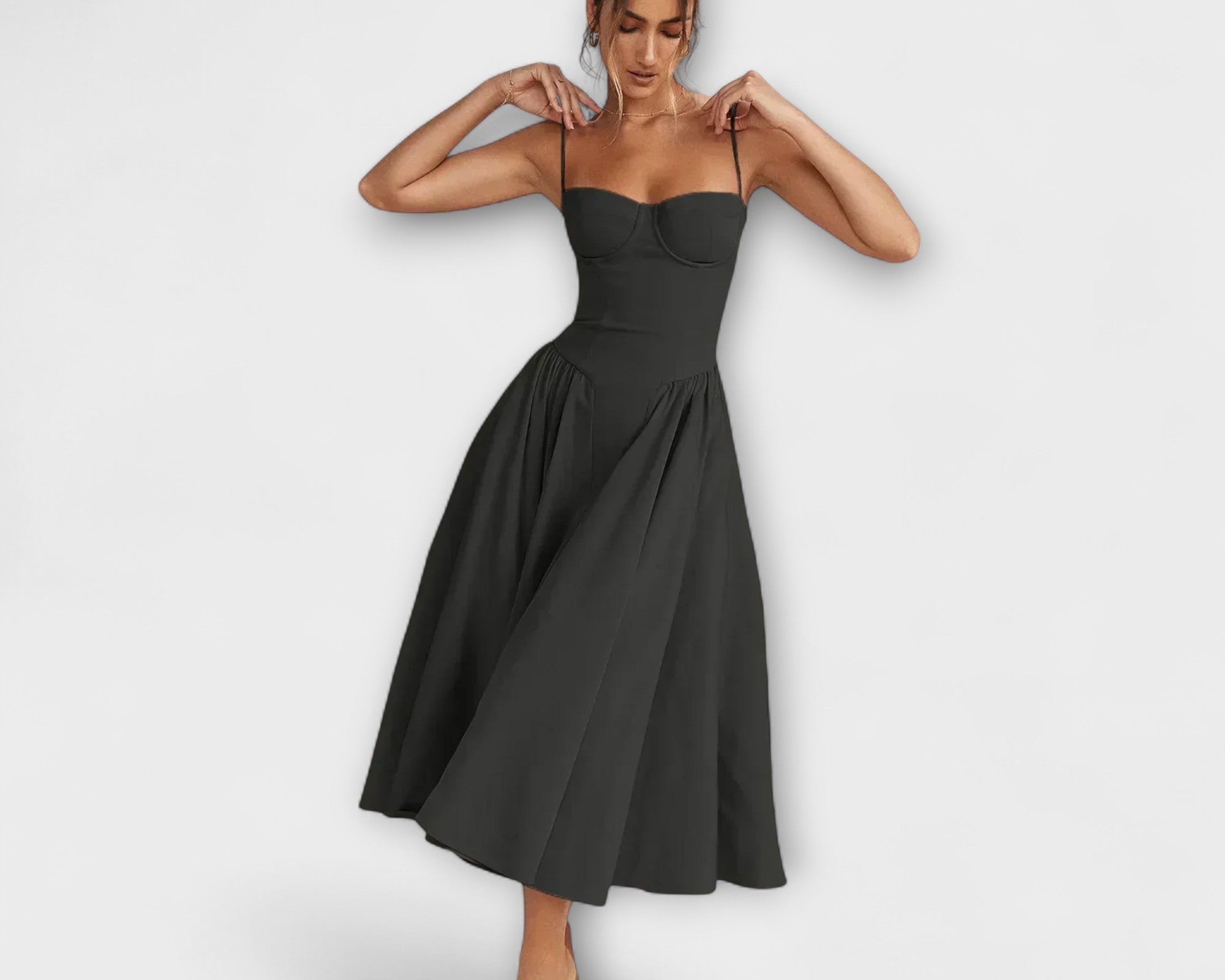 Rosalie - Verfeinertes ärmelloses Korsettkleid