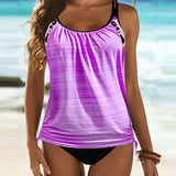 Augustus - Unifarbener Tankini mit Leopardenmuster