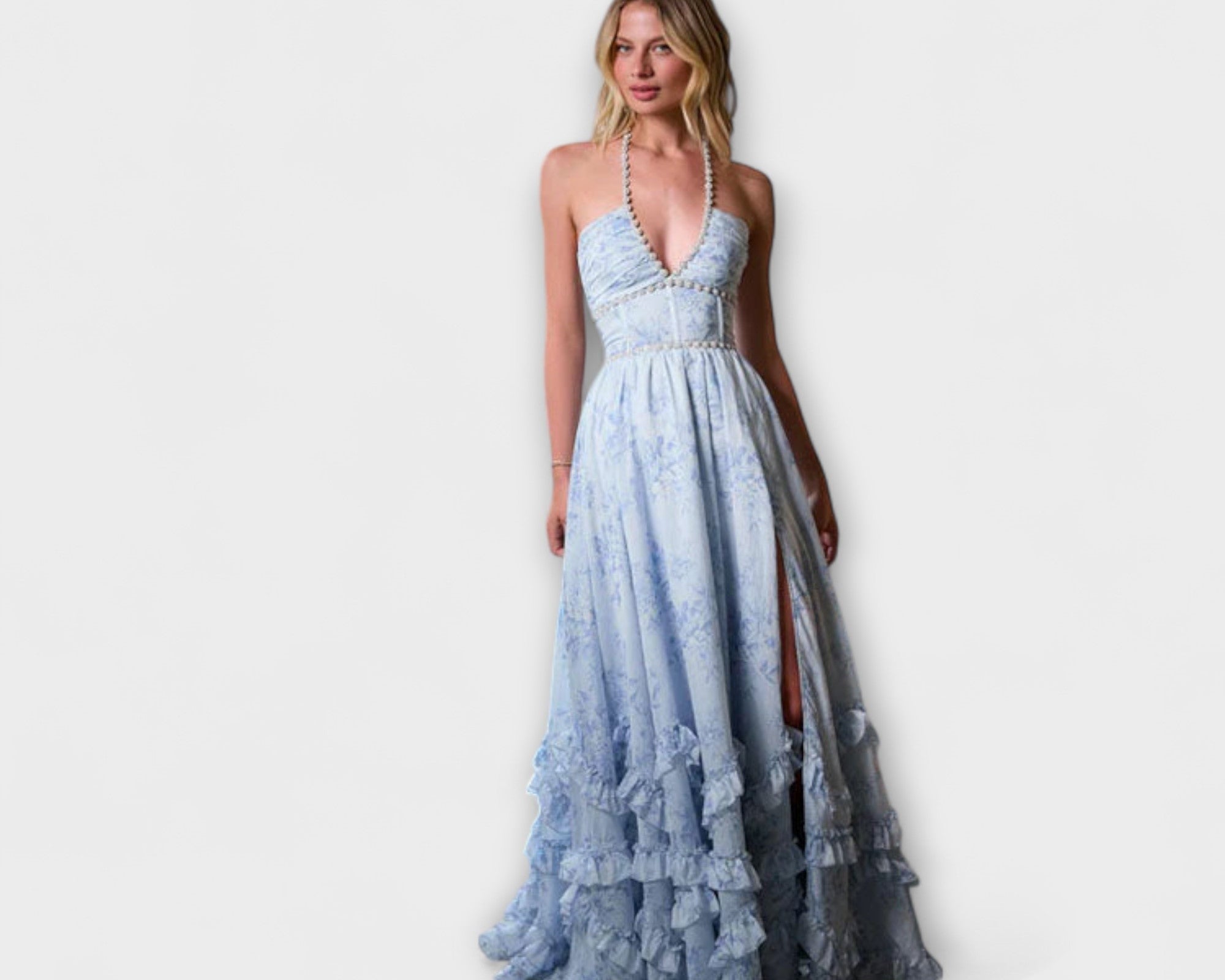 Luzie - Chic Langes Fliessendes Kleid