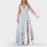 Luzie - Chic Langes Fliessendes Kleid