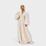 Elsa - Creme Maxi-Kleid von Allegory