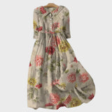Retro Kleid mit Blumenstrauss