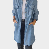 Jeanshemd mit klassischem Kragen