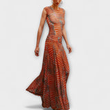 Phoenix - Schimmernder Wellen-Mesh-Bodysuit