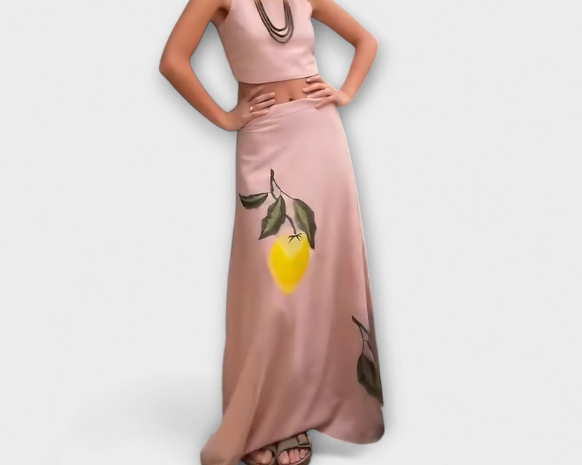Cosima - Amalfi Print Midi-Rock