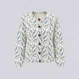 Mira – Blumen-Cardigan aus Wollmischung