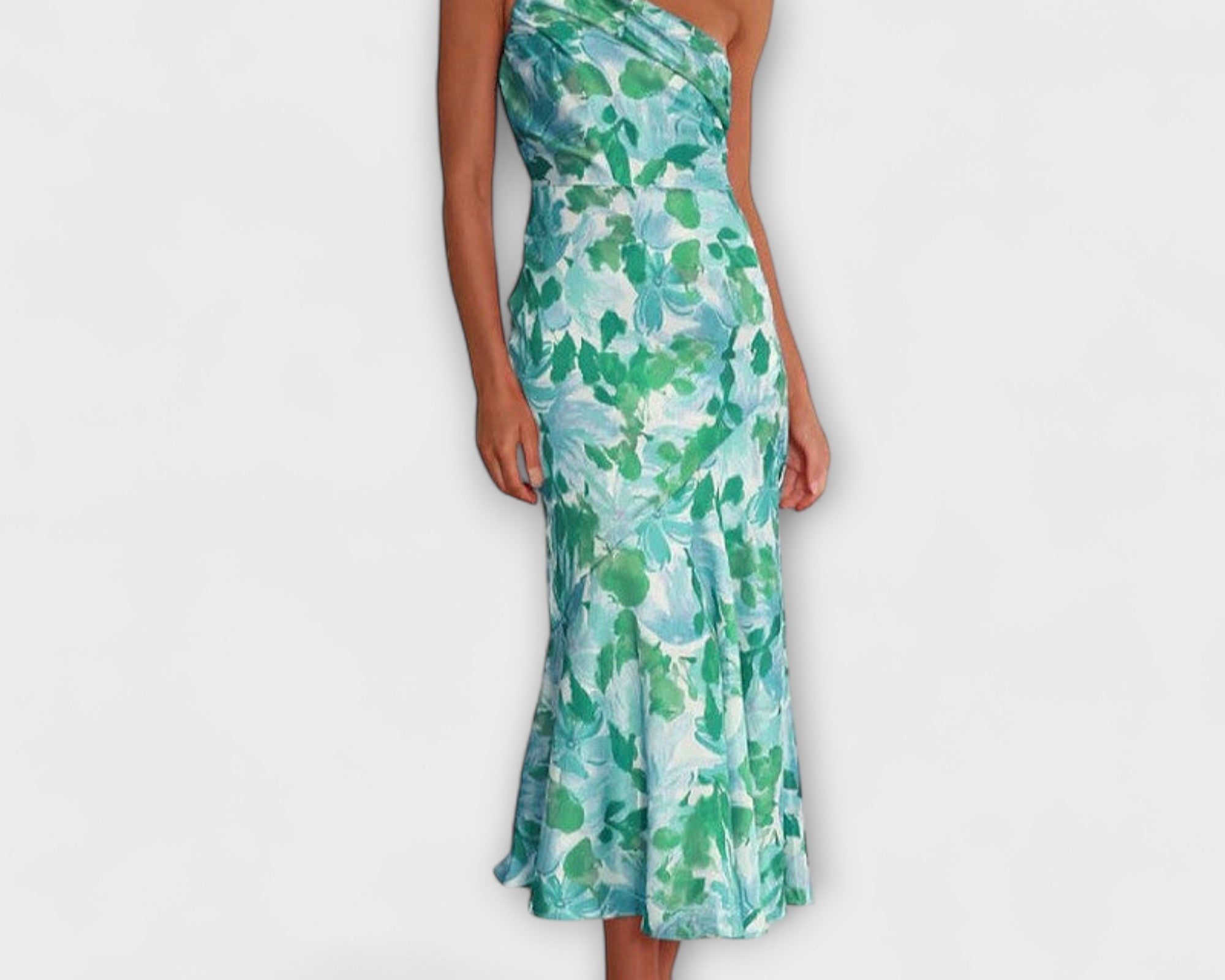Tabea - Asymmetrisches Blumendruckkleid