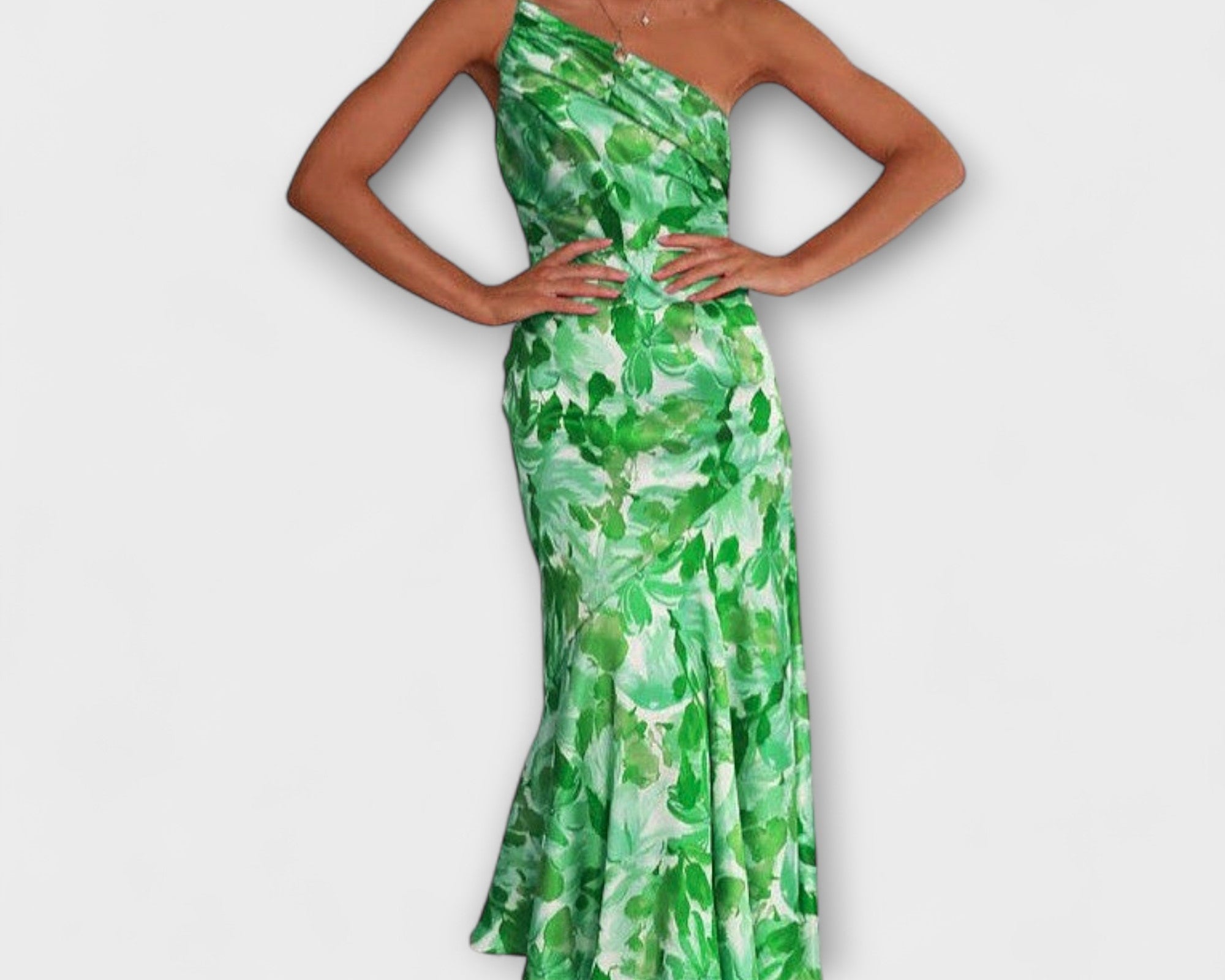 Tabea - Asymmetrisches Blumendruckkleid