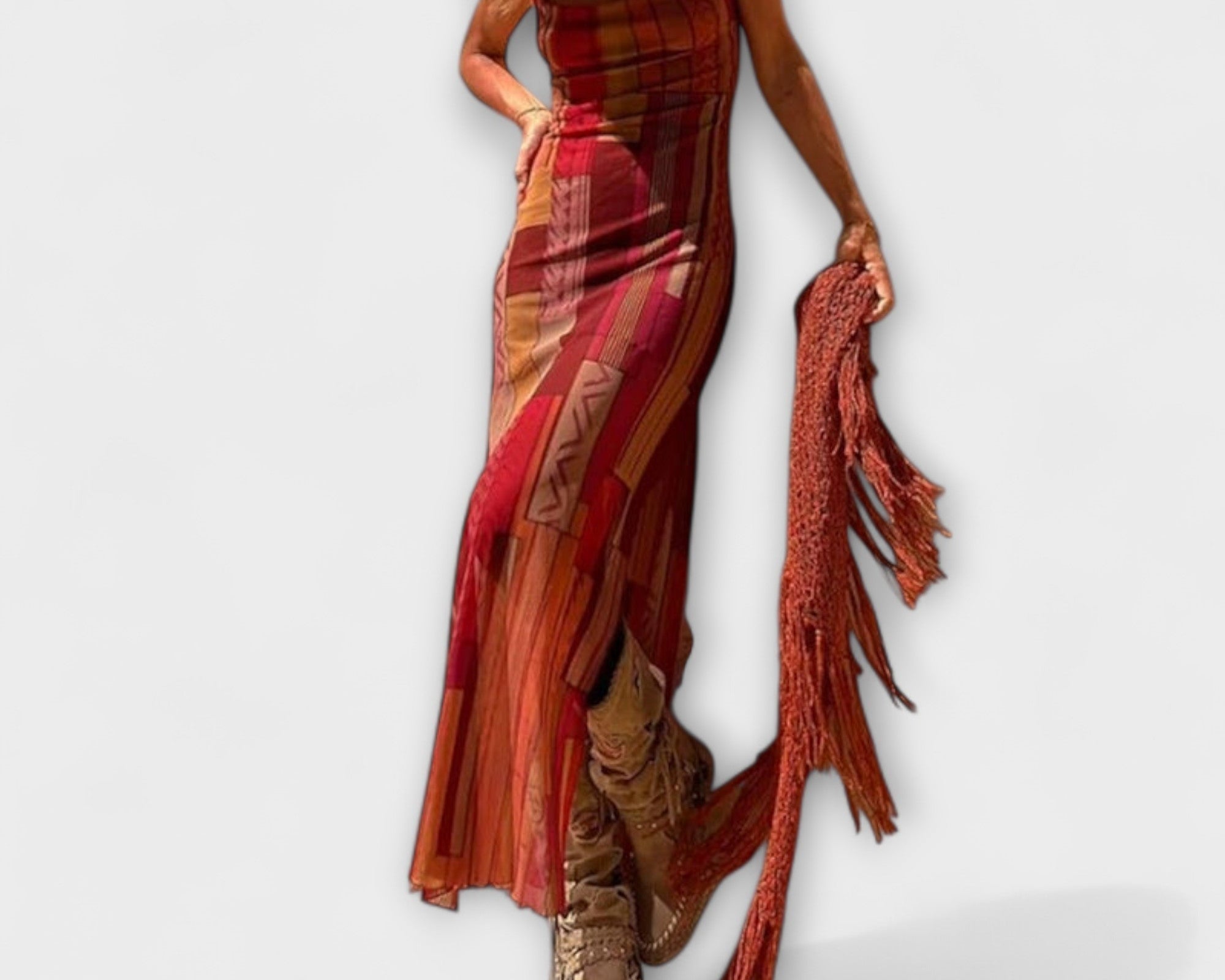 Fee - Einzigartiges Midi-Kleid mit Cowl-Neck