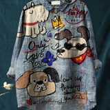 Ariane | Lässiges T-Shirt mit niedlicher Hundekunst
