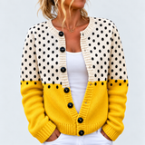 Elin – Lässige Strickjacke mit Blumenmuster