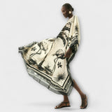 Melissa - Extra-grosses Flamingo-Print Kaftan Maxikleid