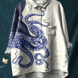 Heidi | Lässiges T-Shirt mit Oktopus-Tentakelkunst