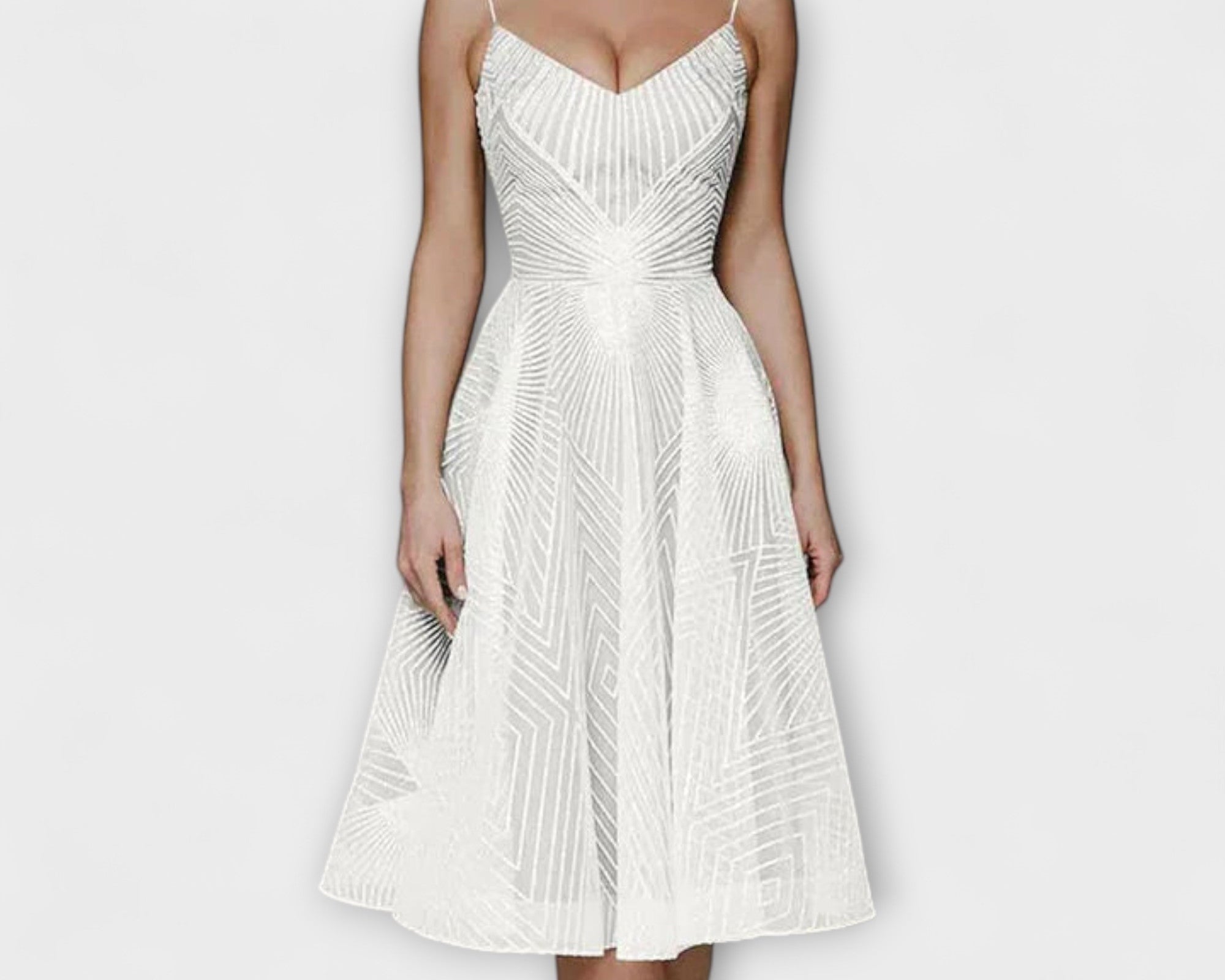 Elli - Damen Luxuskleid mit Stickereien