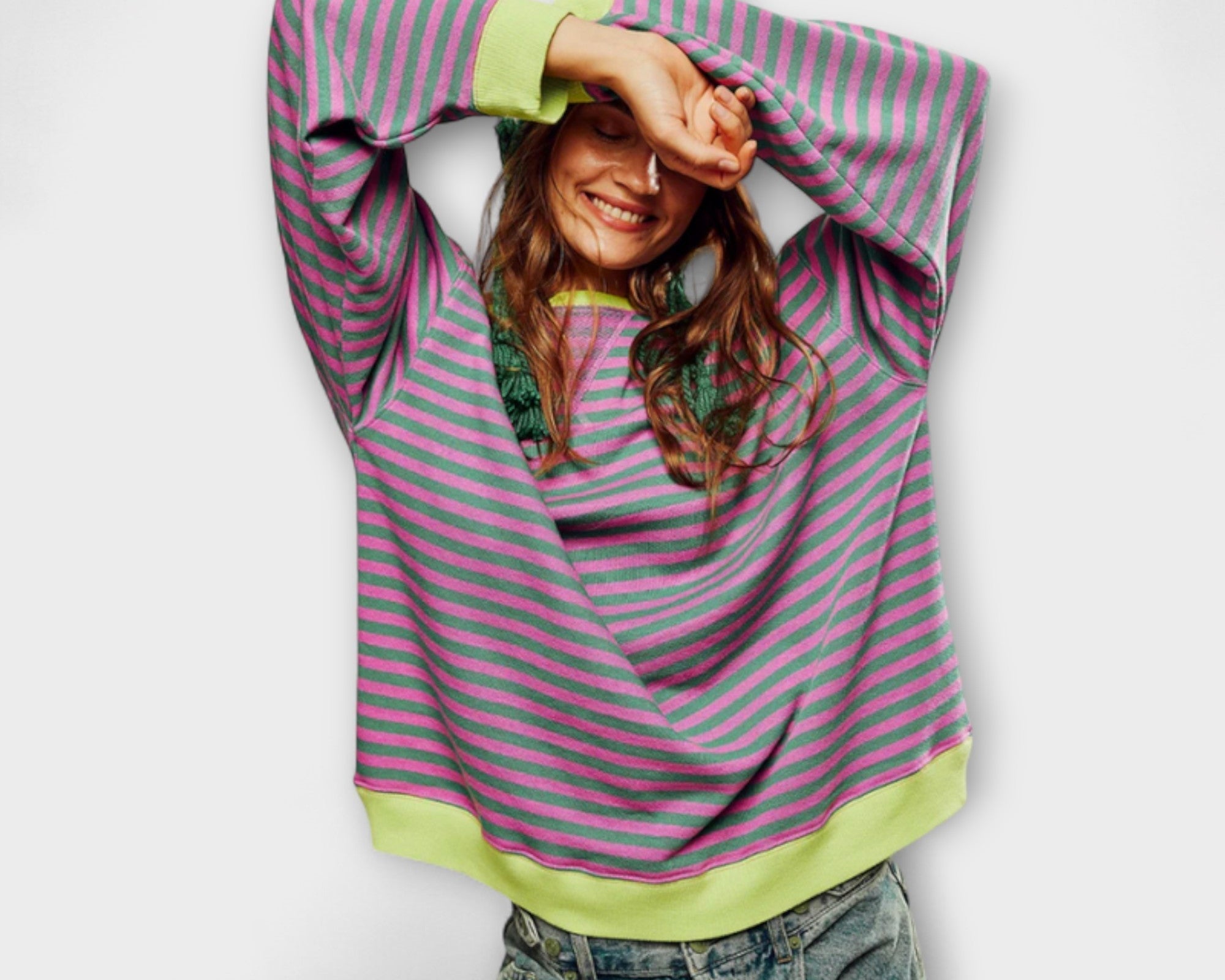 Marlene - Gestreifter Oversize-Pullover für Frauen