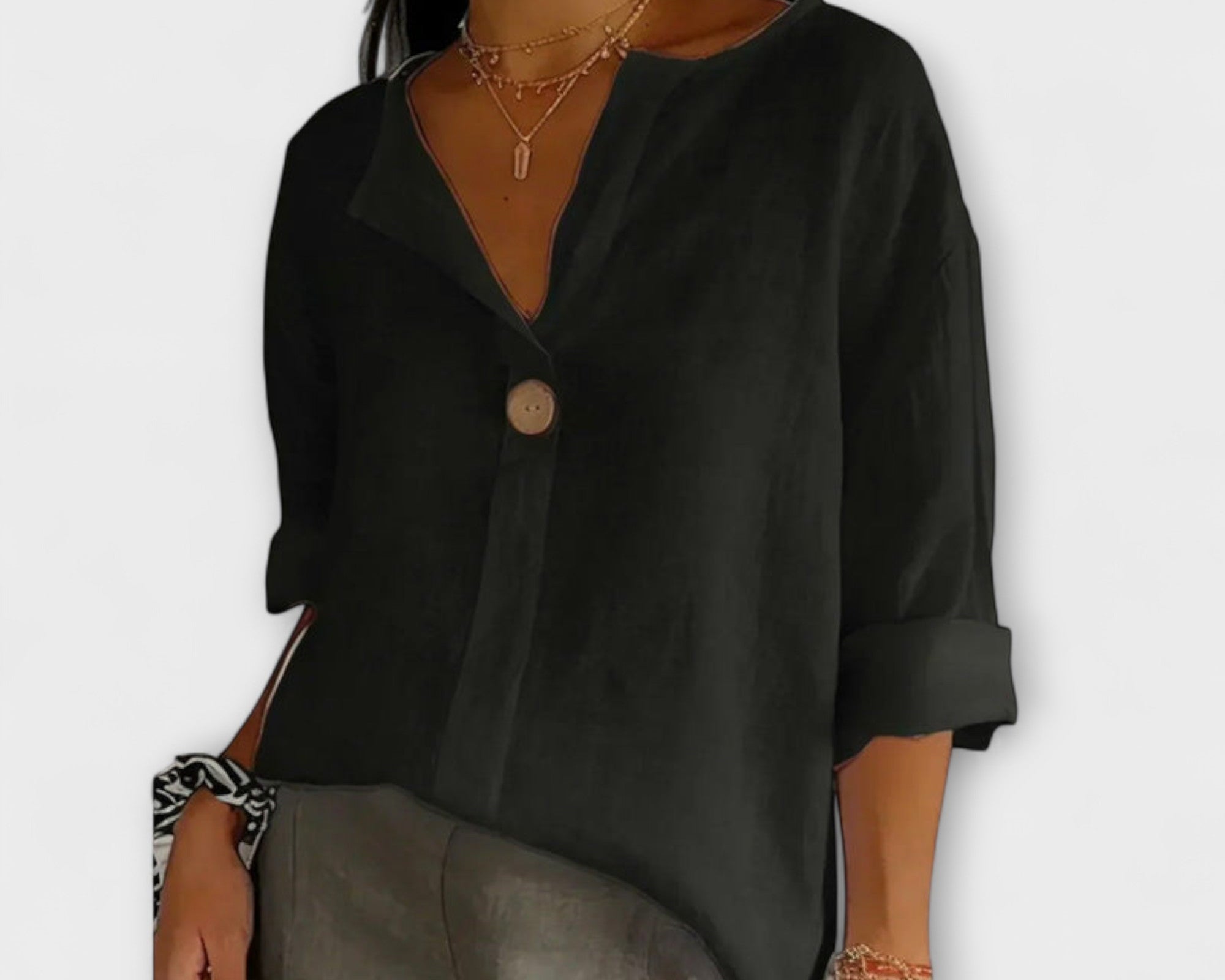 Nicole - Elegante Bluse mit V-Ausschnitt