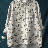 Yvonne | Lässige Bluse mit niedlichem Hundeprint