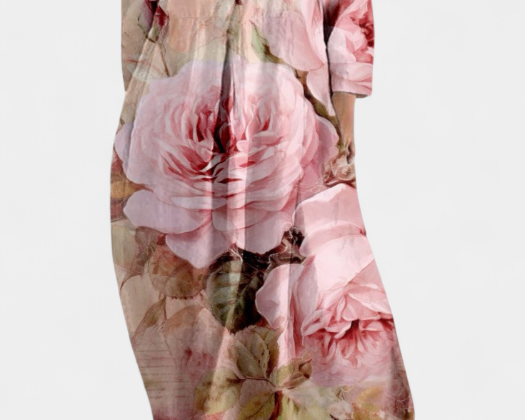 Ana - Fliessendes Kleid mit Muster