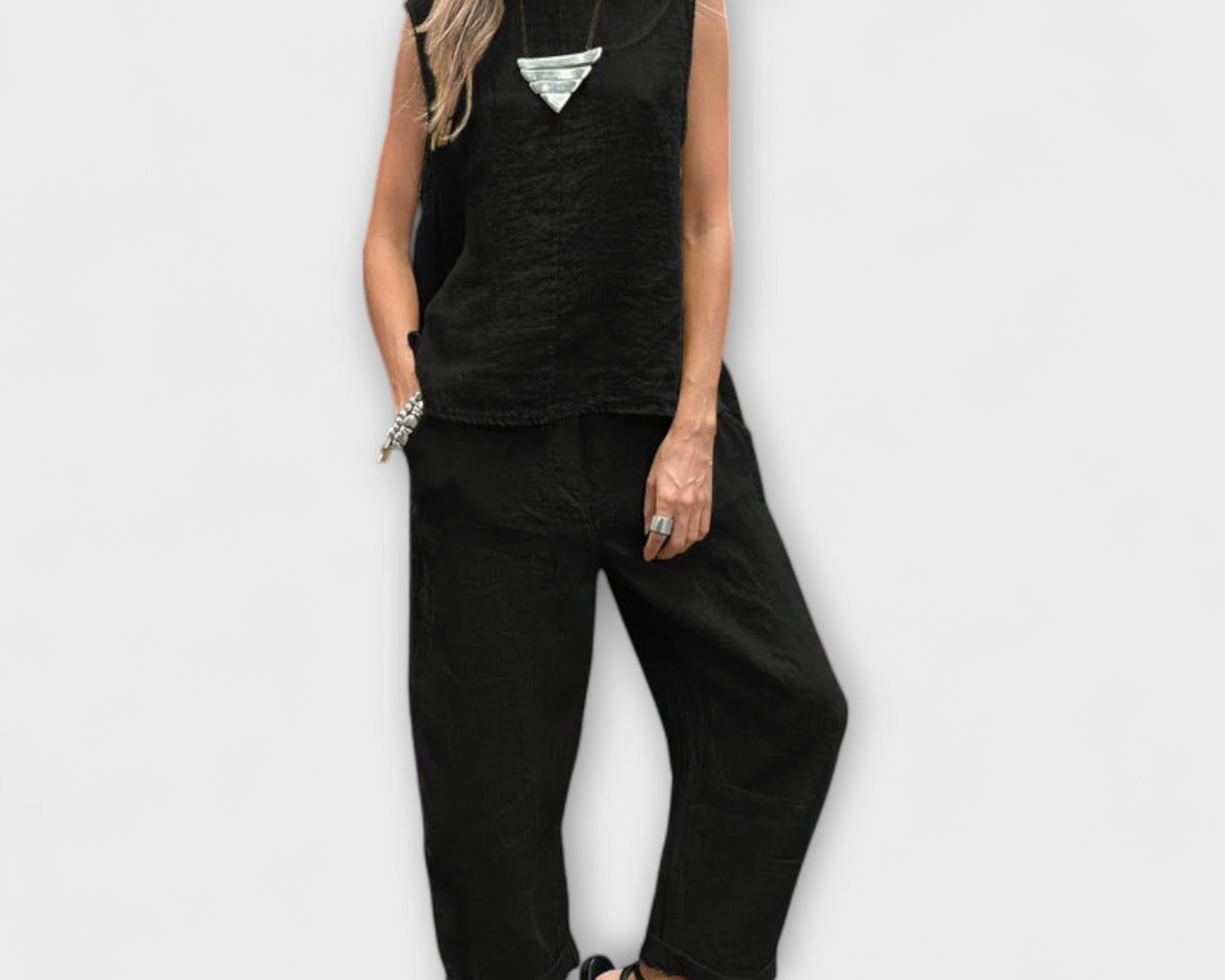 Jennifer - EntspanntesBaumwolle-Leinen Outfit