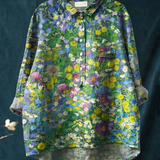 Ursula | Lässige Damenbluse im floralen Vintage-Stil