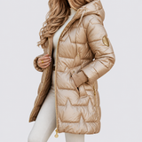 Maria – Langer und warmer Mantel mit Kapuze