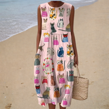 Bequemes Sommerkleid Ärmellos