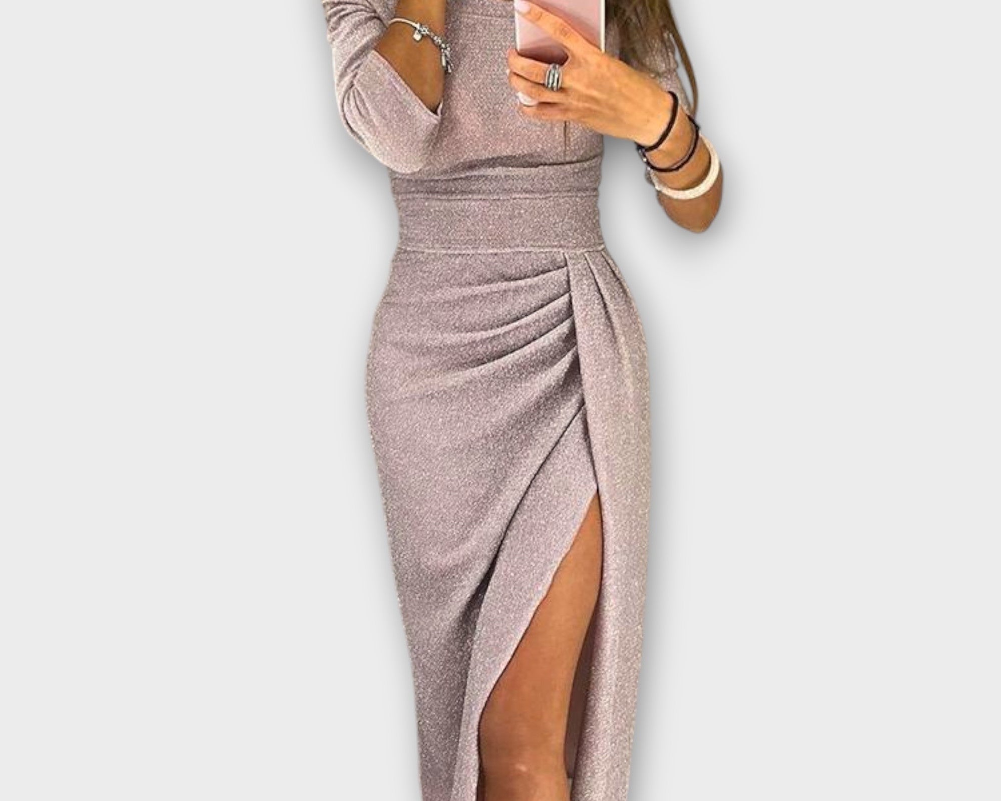 Lena - Elegantes Off-Shoulder Kleid