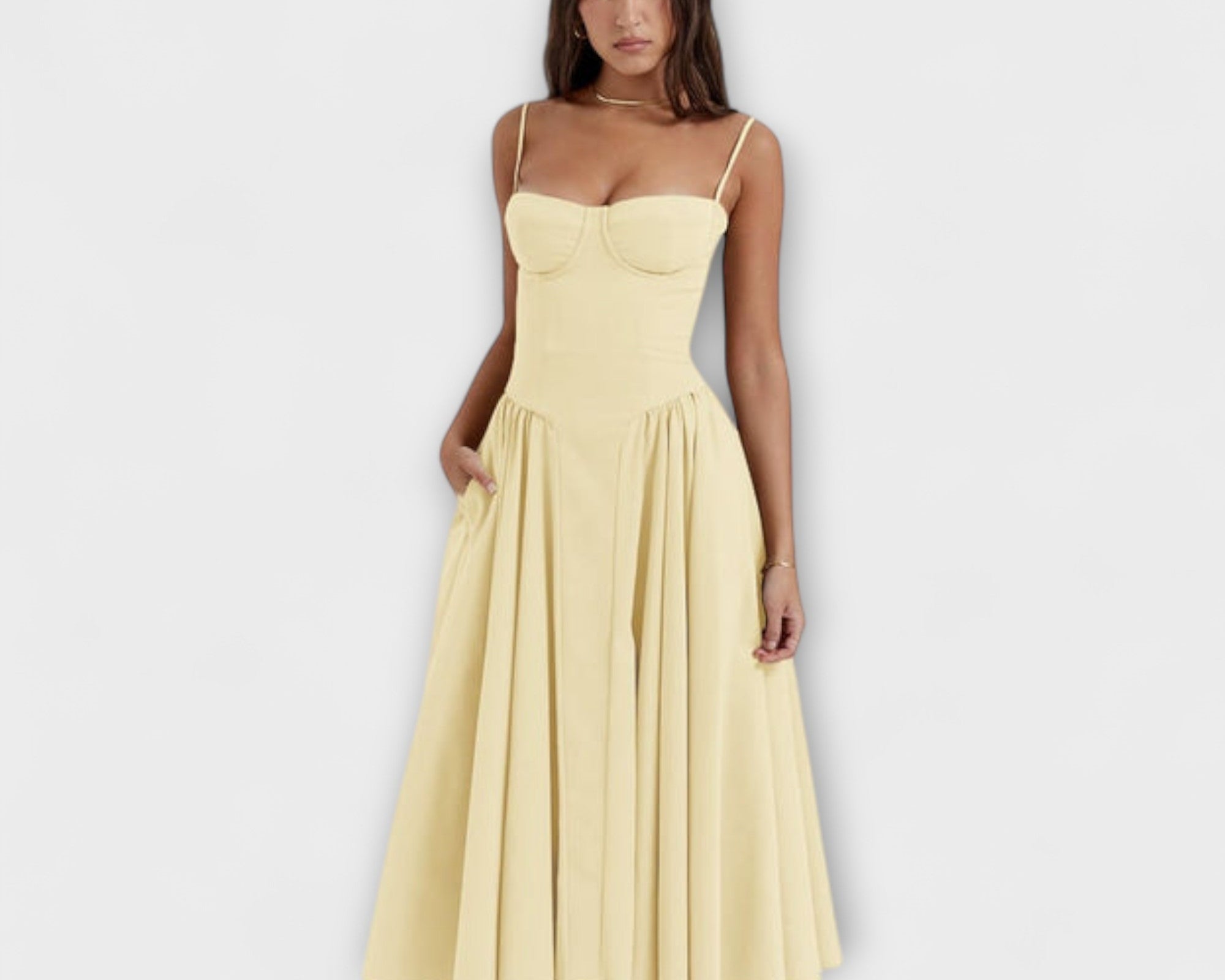 Rosalie - Verfeinertes ärmelloses Korsettkleid