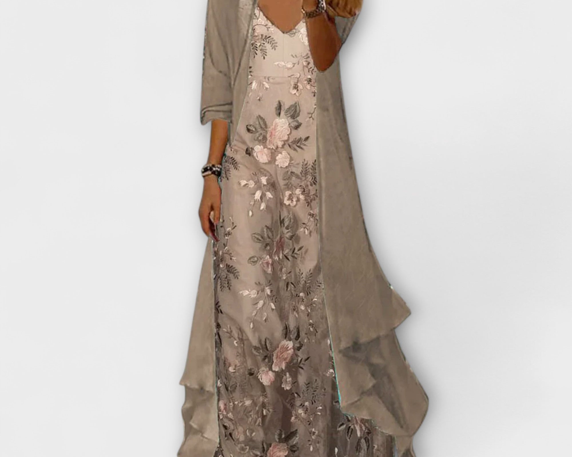 Mara - Maxikleid mit Jacke (2-teiliges Set)
