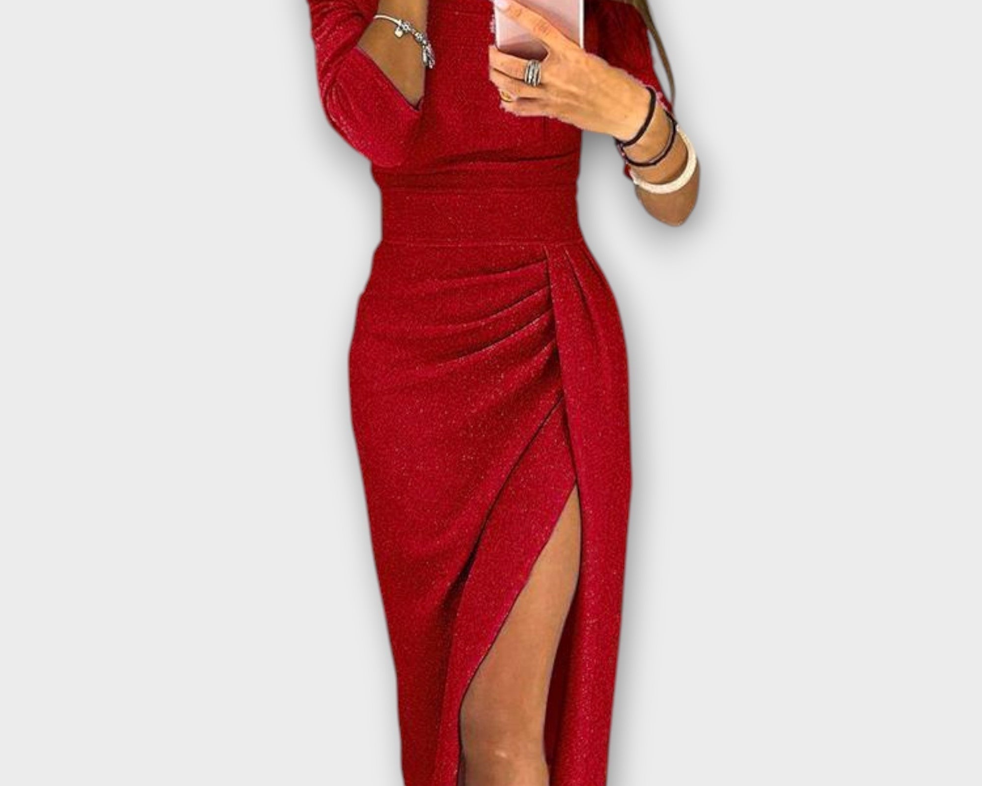 Lena - Elegantes Off-Shoulder Kleid